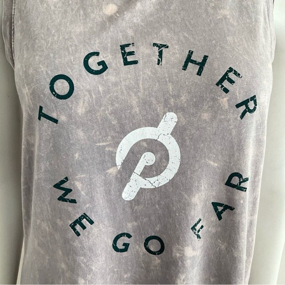 Peloton Flow Racer Tank Washed Silver Racerback M - Picture 6 of 10